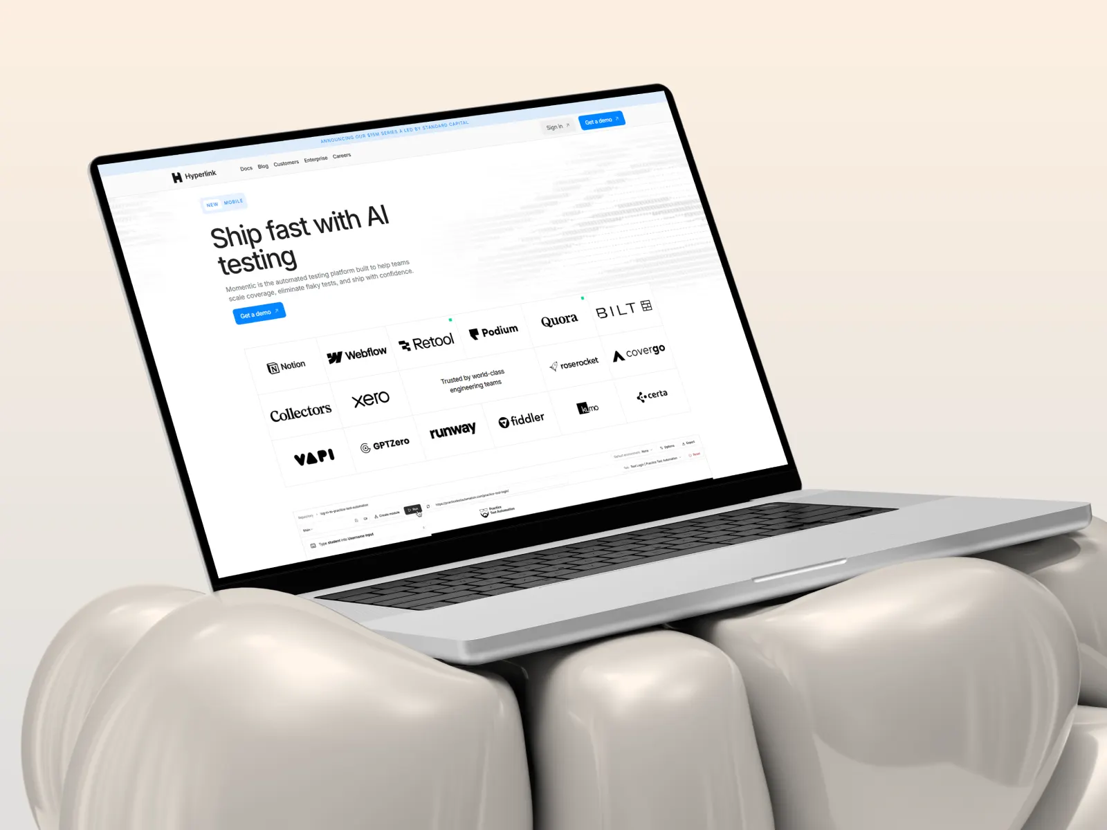 Screenshot projekta HyperLink — SaaS web aplikacija za testiranje AI modela, izrada Maxton Studio